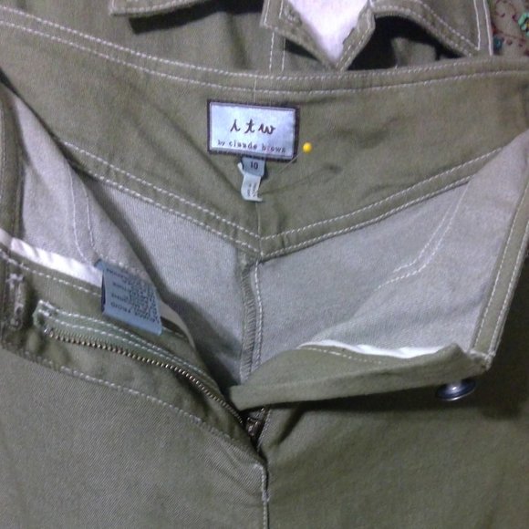 ITW Claude Brown Beaded Pant Suit Size 10 - Picture 10 of 14